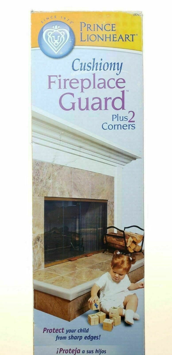 Cushiony Baby Child Safety Fireplace Guard + 2 Corners Grey New