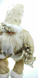 Huge 33x20 inch Santa Claus Figure Figurine Gold Christmas Father Gold
