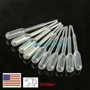 1 ml Disposable Plastic Eye Dropper Set Transfer Graduated Pipettes 20 pcs