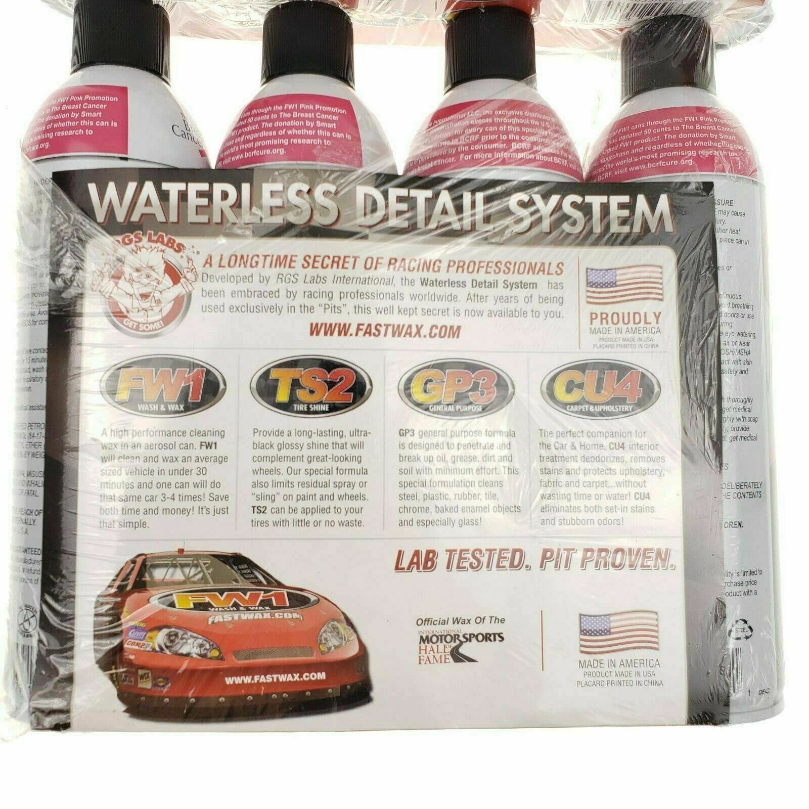 FAST WAX FW1 TS2 GP3 CU4 Cleaning Wax, Tire Shine, General and Interior  Cleaner