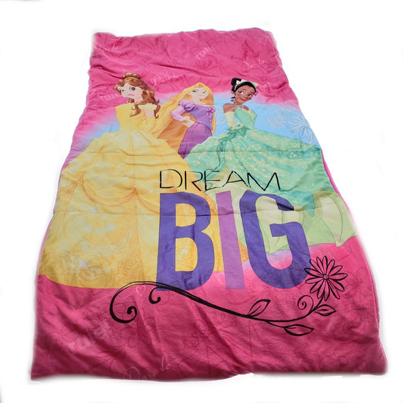 Rare Disney princess big dream children bed blanket bedding size 30in x 54in