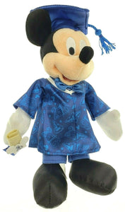 Mickey Mouse Graduation Blue Cap & Gown 12" Disney Stuffed Plush Toy Animal