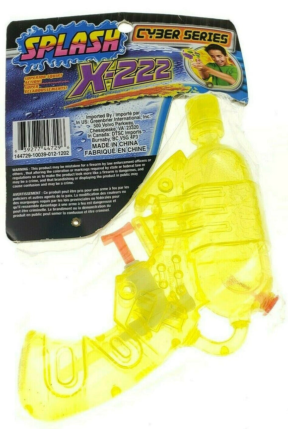 Splash X-222 Novelty Cyber Series Squirt Gun Toy Super Soaker Water Blaster