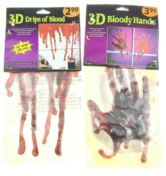 WINDOW DECORATION 3D Red Blood Drips 18