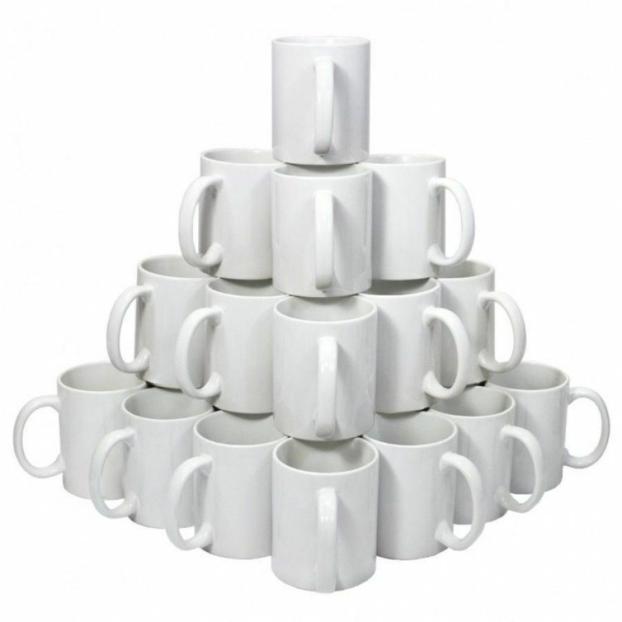 Mugsie | 12 Pcs 11oz White Sublimation Mugs with Individual White Boxes