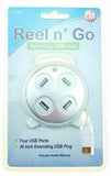 Reel n' go CTA Digital 4 Port USB hub Spin Reel