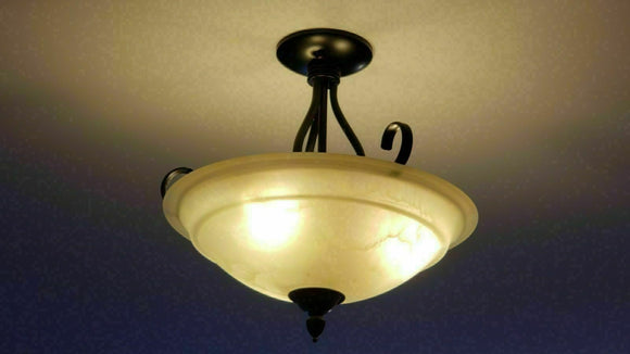 Lighting Ceiling Fixture Semi Flush Bowl Interior Lighting