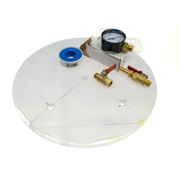 12 Inch Diameter Vacuum Chamber Lid clear polycarbonate kit